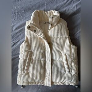 Francesca's Collections Ribbed Cream Vest